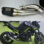 High Quality Titanium Alloy Carbon Fiber Motorcycle Exhaust Muffler Slip-on Link Pipe for Kawasaki Z900 2012-2021 Escape Moto